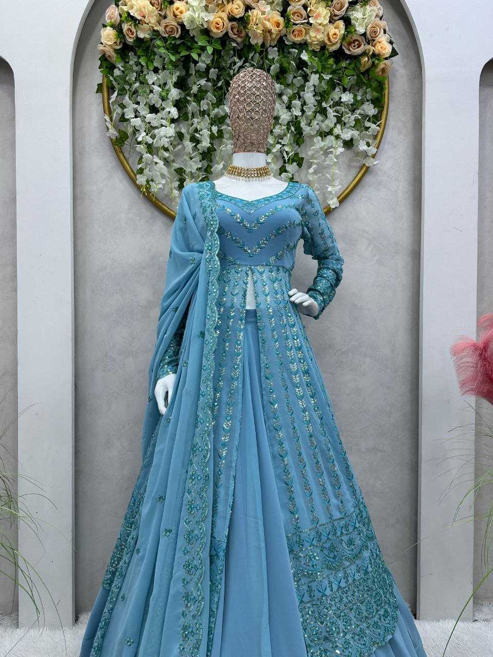 YNF GEORGETTE RTN169 6460 WHOLESALE LEHENAG MANUFACTURER 